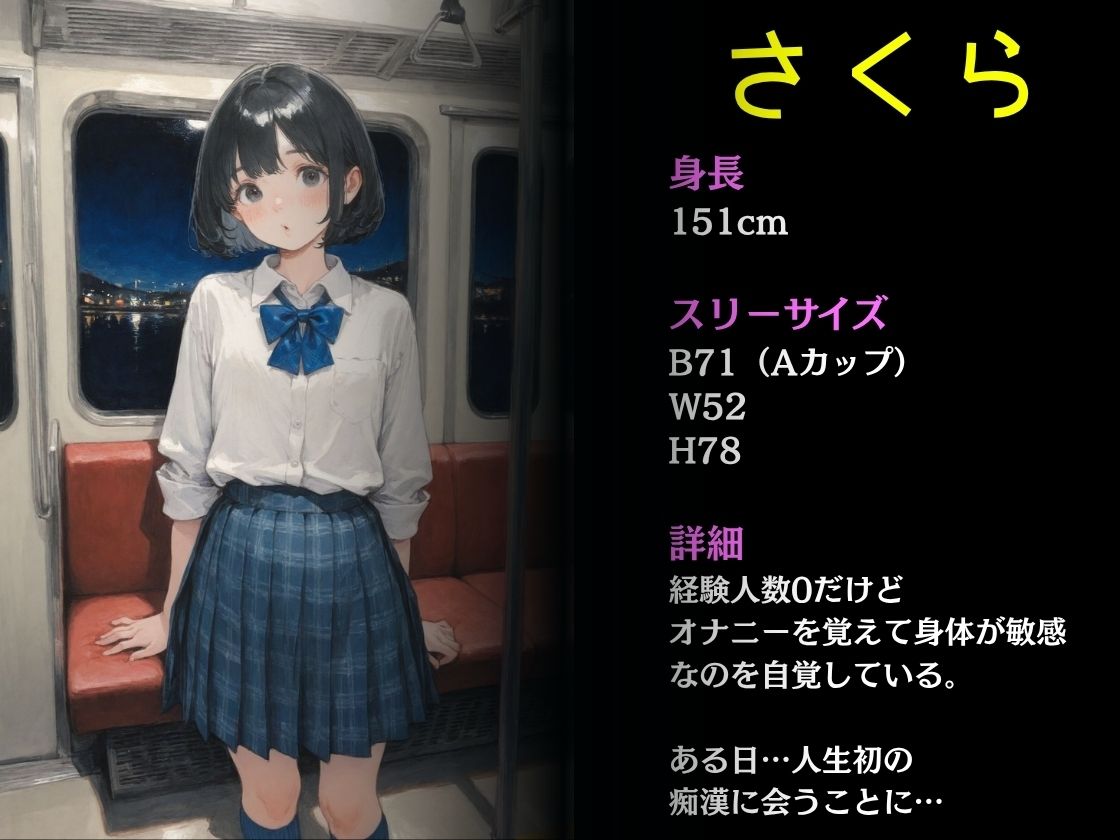 痴●電車  雑魚マンコのJ〇と絶倫サラリーマン - サンプル画像 1