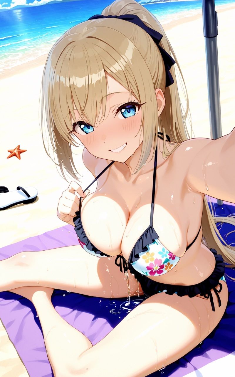 水着のあの子達に中出ししてみた - サンプル画像 1