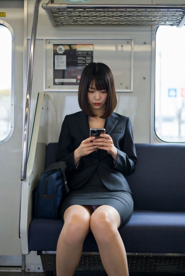 無防備OLの対面パンチラ - サンプル画像 7