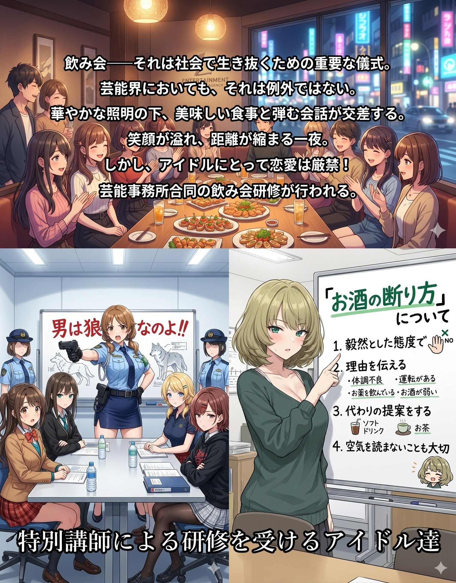 飲み会で喰われるアイドル達 - サンプル画像 1