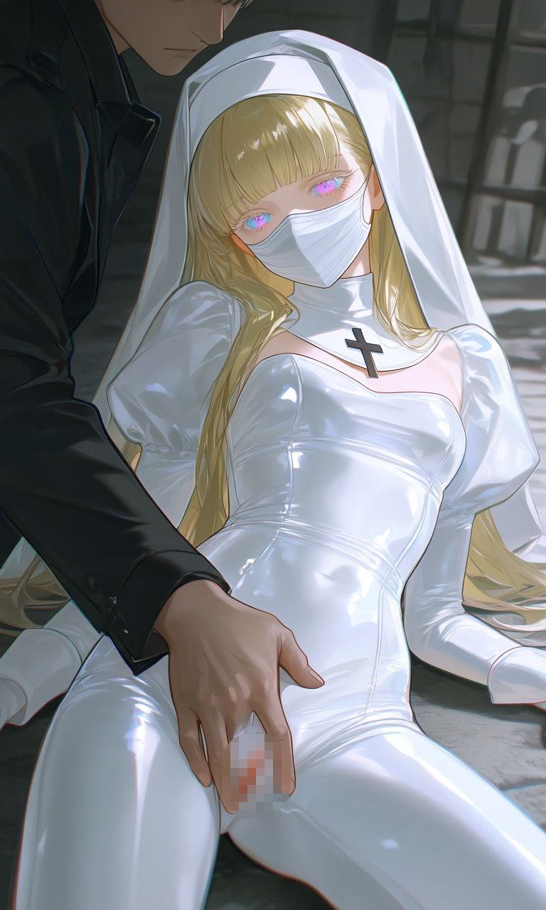 シスター風  ラバースーツ  拘束エロ画像集 - サンプル画像 7