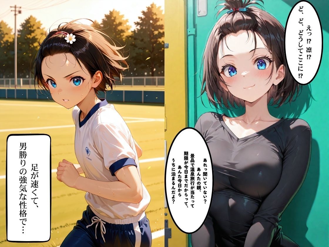 ボーイッシュ爆乳さらし幼馴染とふたりきりで過ごす夏休み さらしで隠れていた爆乳を思う存分、堪能してやった - サンプル画像 2