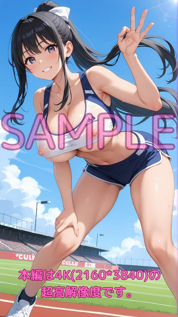 汗まみれ発情巨乳陸上部女子の引き締まったま○こを、俺の秘密のトレーニングで理性崩壊まで中出し！犯しまくり！ - サンプル画像 1