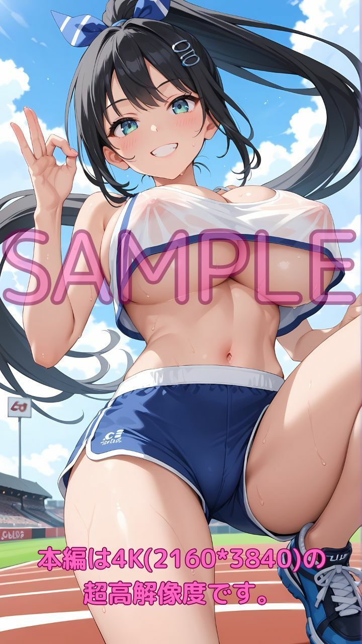 汗まみれ発情巨乳陸上部女子の引き締まったま○こを、俺の秘密のトレーニングで理性崩壊まで中出し！犯しまくり！ - サンプル画像 2