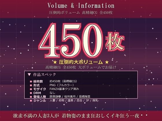 夫が出張中の温泉宿で・・人妻たち 着物姿のまま狂う 全450P - サンプル画像 5