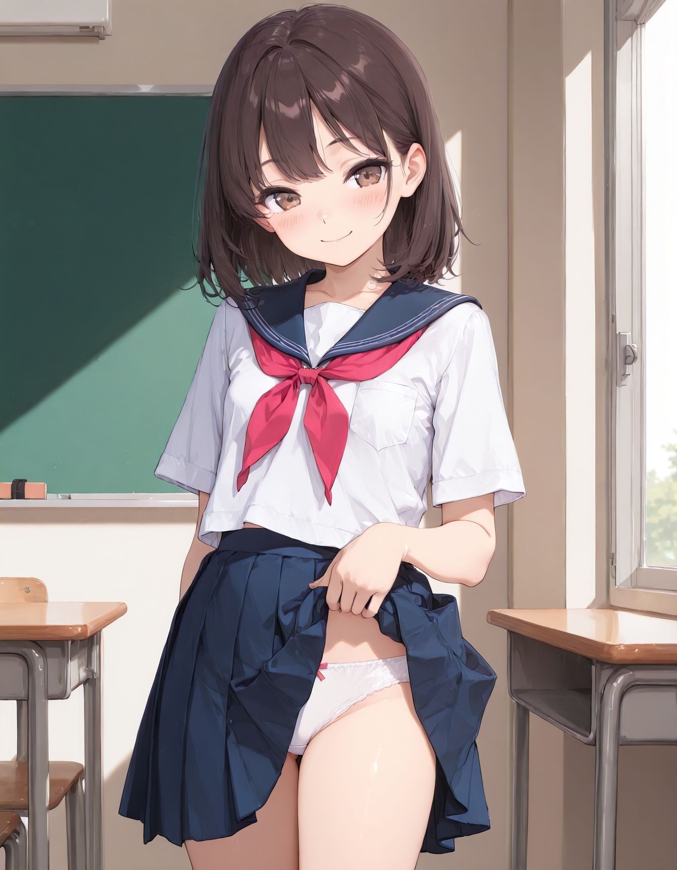 女子校生たちは放課後の教室をラブホ代わりに使う - サンプル画像 2
