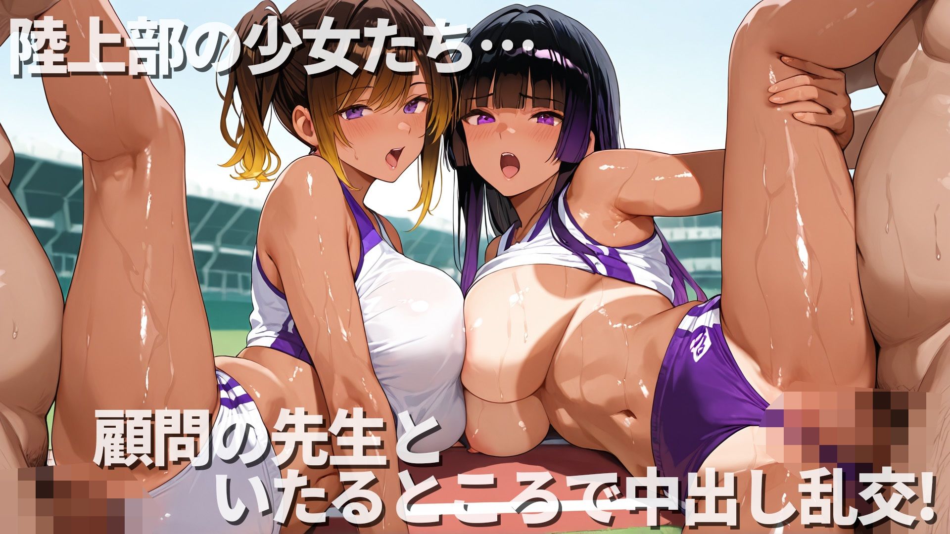 【4K神画質】日焼け陸上部JKに汗だく乱交SEX203人！！ - サンプル画像 3