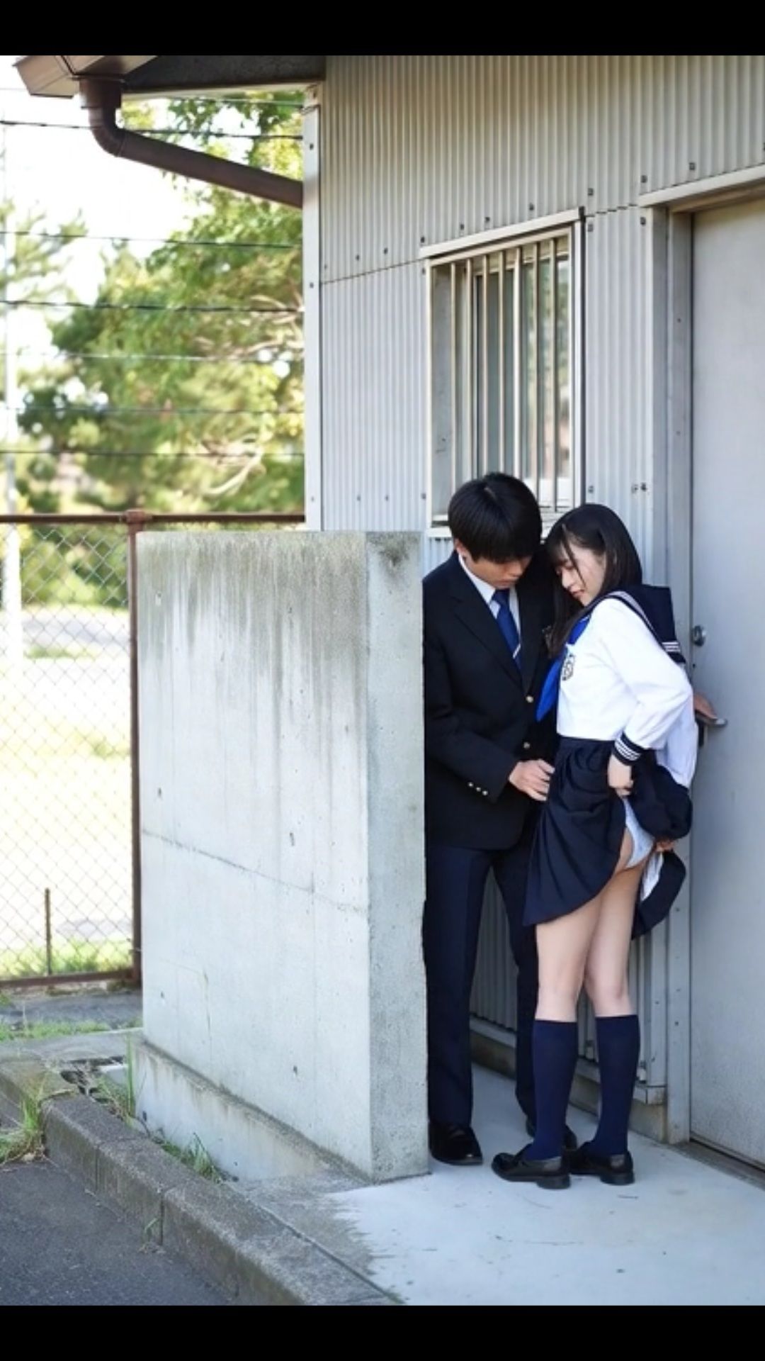 JK制服 学生カップル 大学生 彼の部屋 SM メイド オナニー 制服 パンティ ディープキス - サンプル画像 2