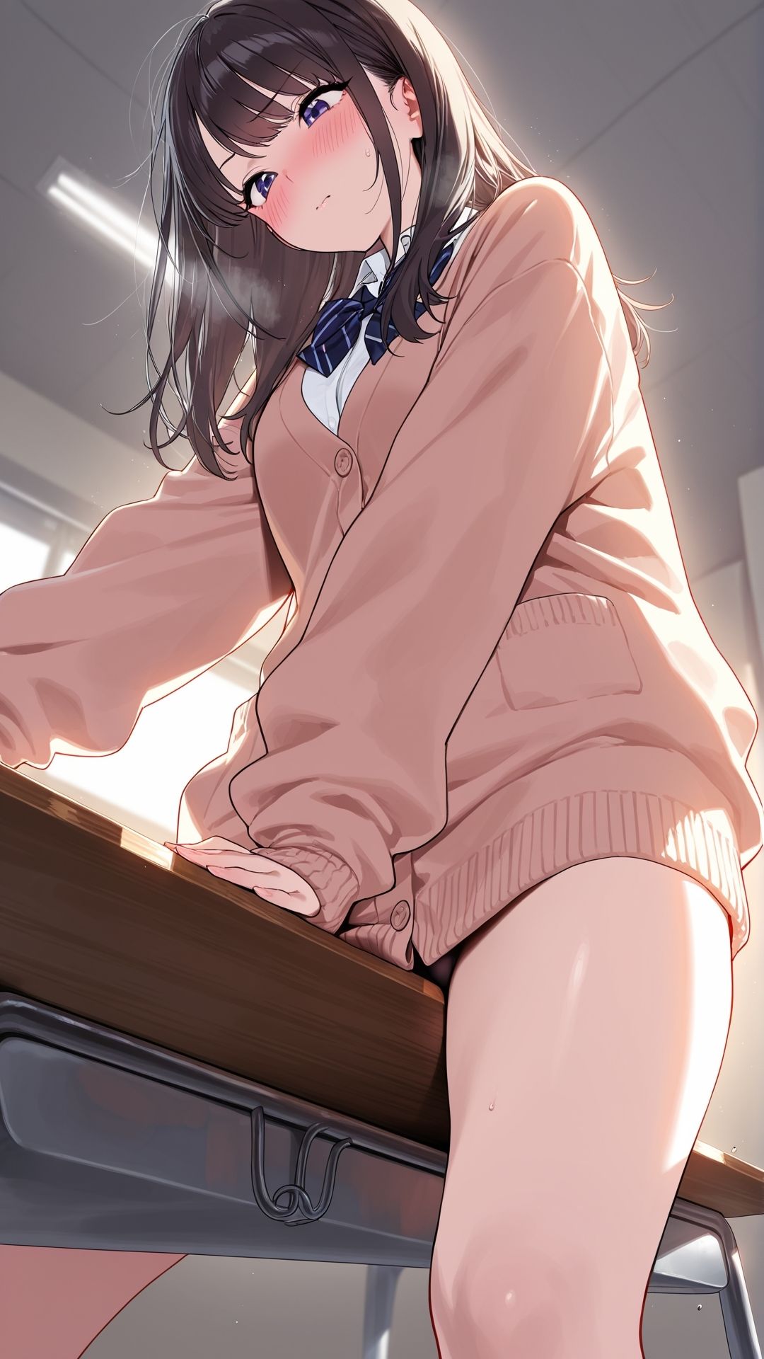 【角オナニー動画】きもちいい角を見つけちゃった女の子たち12本〜パート（7）〜セーラー服とブレザーの女の子たち - サンプル画像 5