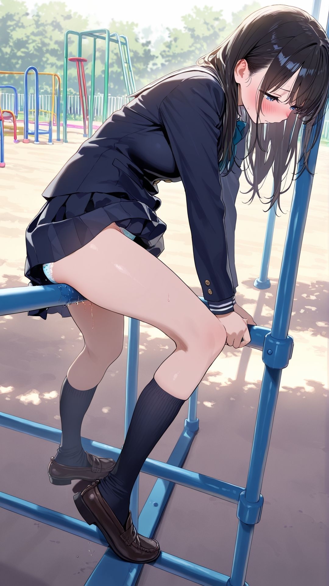 【角オナニー動画】きもちいい角を見つけちゃった女の子たち12本〜パート（7）〜セーラー服とブレザーの女の子たち - サンプル画像 7