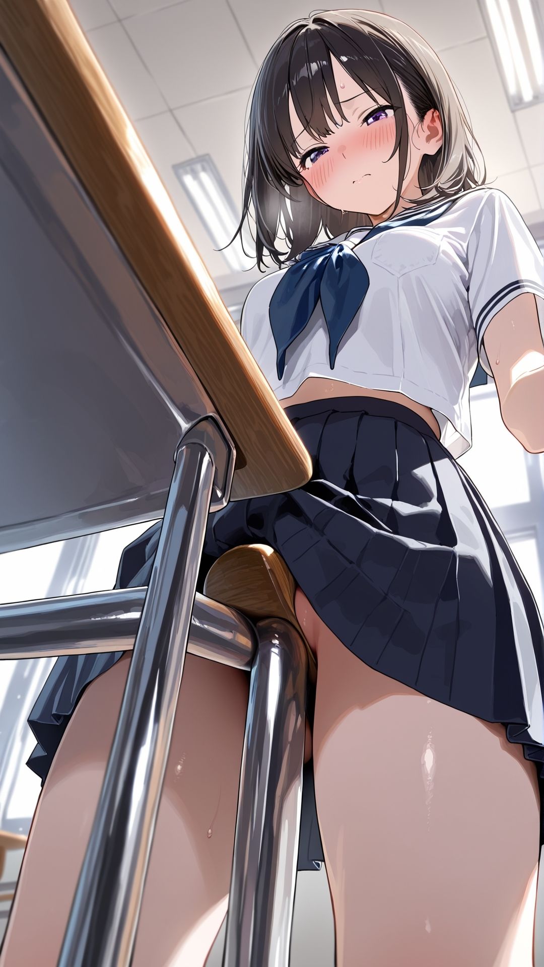 【角オナニー動画】きもちいい角を見つけちゃった女の子たち12本〜パート（8）〜セーラー服とブレザーの女の子たち - サンプル画像 1
