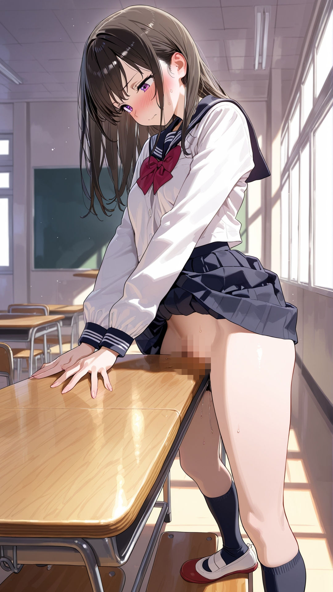 【角オナニー動画】きもちいい角を見つけちゃった女の子たち12本〜パート（8）〜セーラー服とブレザーの女の子たち - サンプル画像 2