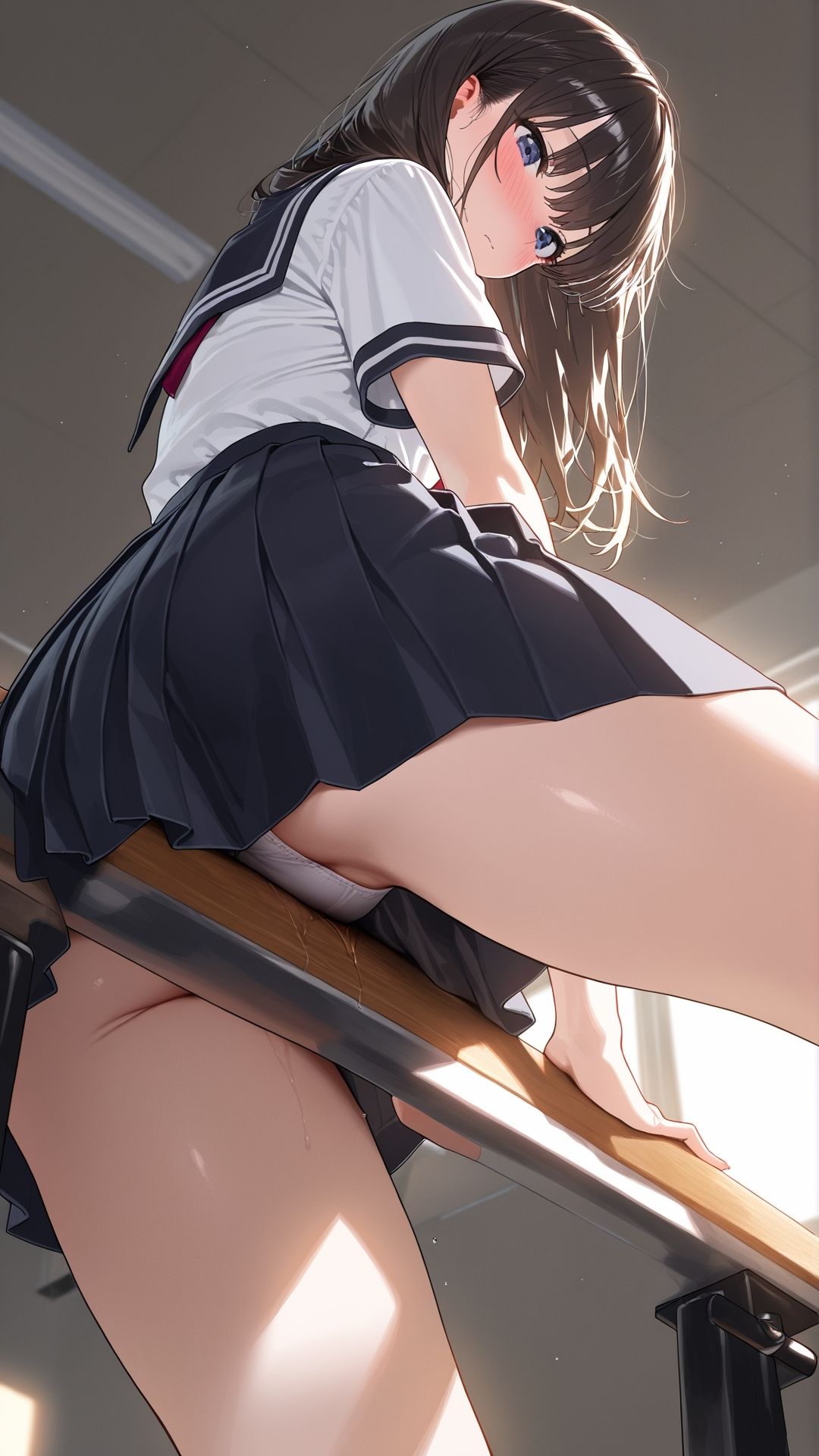 【角オナニー動画】きもちいい角を見つけちゃった女の子たち12本〜パート（8）〜セーラー服とブレザーの女の子たち - サンプル画像 5