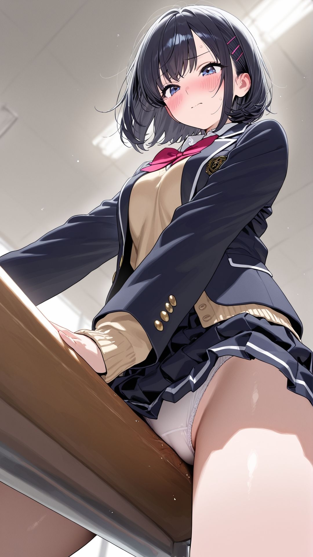【角オナニー動画】きもちいい角を見つけちゃった女の子たち12本〜パート（8）〜セーラー服とブレザーの女の子たち - サンプル画像 6