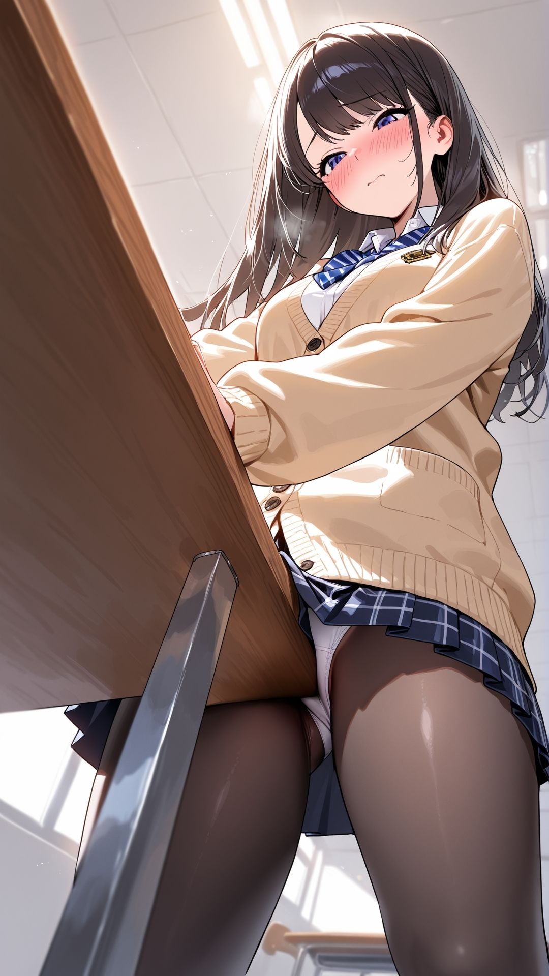 【角オナニー動画】きもちいい角を見つけちゃった女の子たち12本〜パート（8）〜セーラー服とブレザーの女の子たち - サンプル画像 8