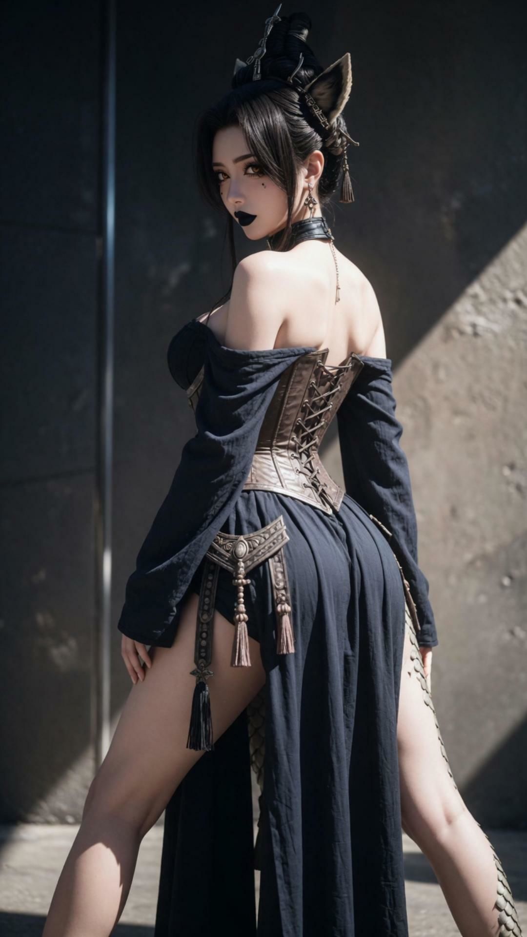 中世獣人 コンカフェバロンのコスプレーヤーさん「ちょっと色っぽく踊ってみた」 2 - サンプル画像 5