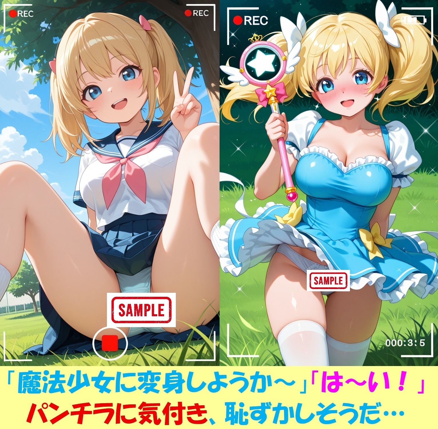 現役J○が撮影会でパンチラを撮られ生涯オカズ化3―魔法少女に変身してご奉仕― - サンプル画像 6