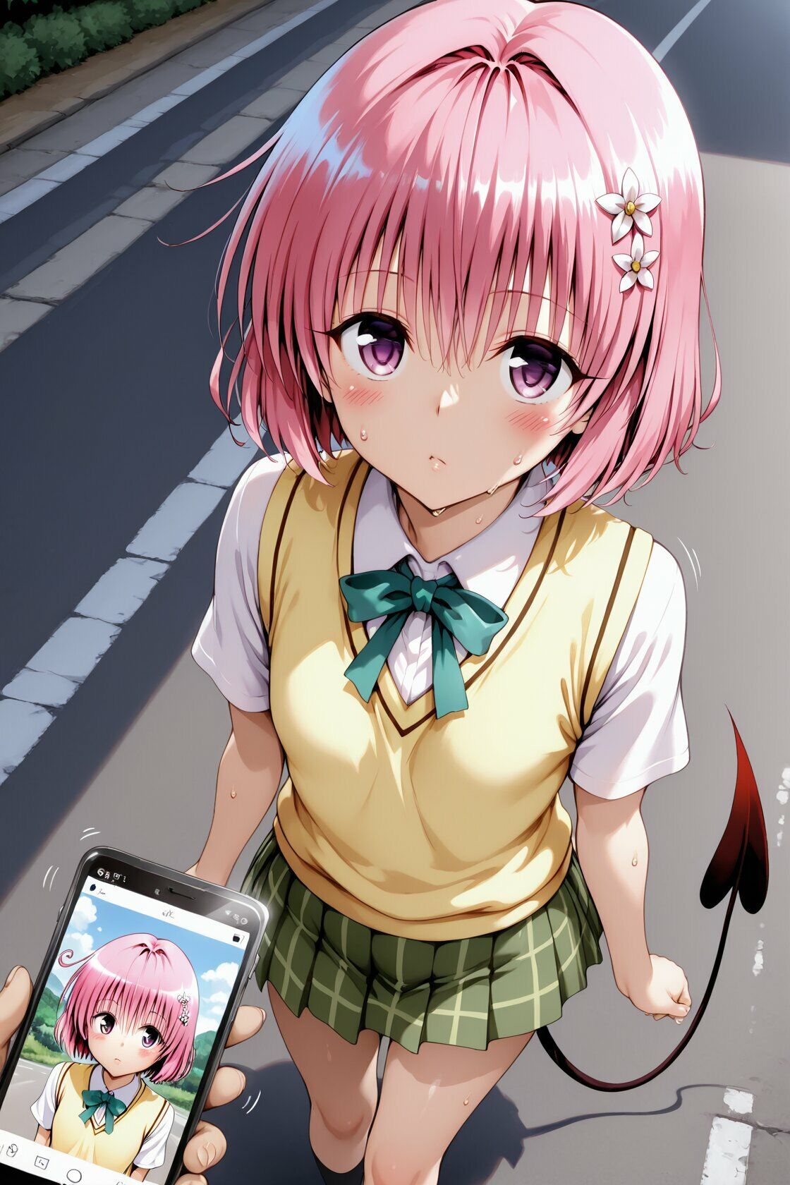 特殊な催●アプリを使って エッチモードになった美少女たち - サンプル画像 1