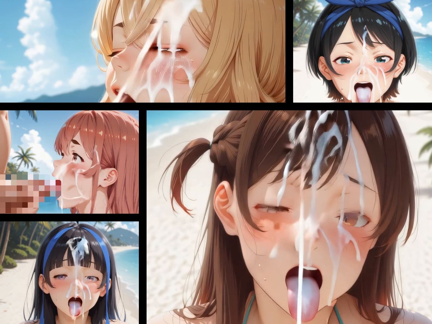 水着の彼女、犯します  〜砂浜凌●プレイ〜  【動画＆イラストセット】 - サンプル画像 7
