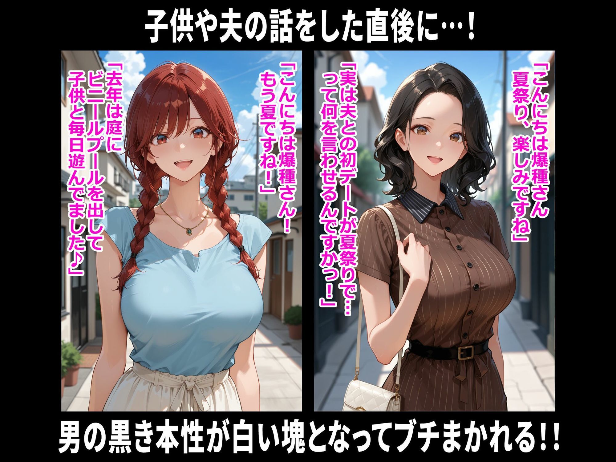 巨乳人妻レ〇プ事件被害者録 即出し2コマ - サンプル画像 3