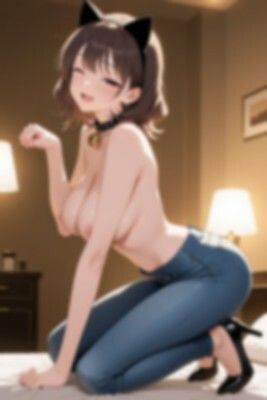 裸ジーンズ猫ガール - サンプル画像 4