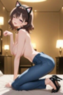裸ジーンズ猫ガール - サンプル画像 6