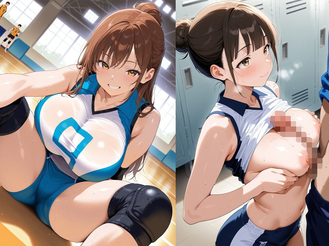 ●ンポ大好きバレー部員ちゃんの部活後汗だくご奉仕 - サンプル画像 1