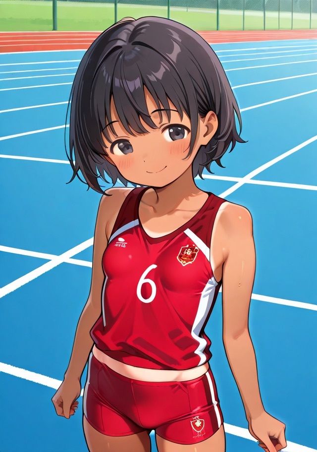 日焼け跡×つるぺた少女 陸上女子と淫乱中出しSEX - サンプル画像 4