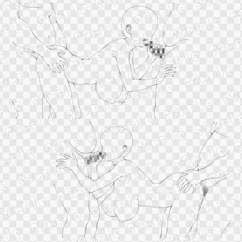 線画素材集［手］104 - サンプル画像 3