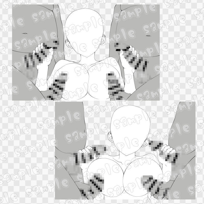 線画素材集［手］106 - サンプル画像 1