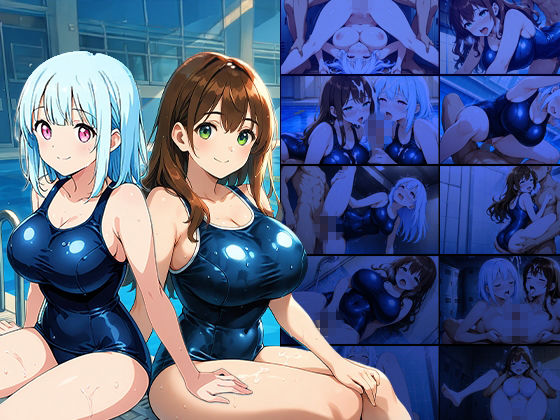 爆乳スク水姉妹が顧問教師と淫らな特別トレーニング【4K】 - サンプル画像 1