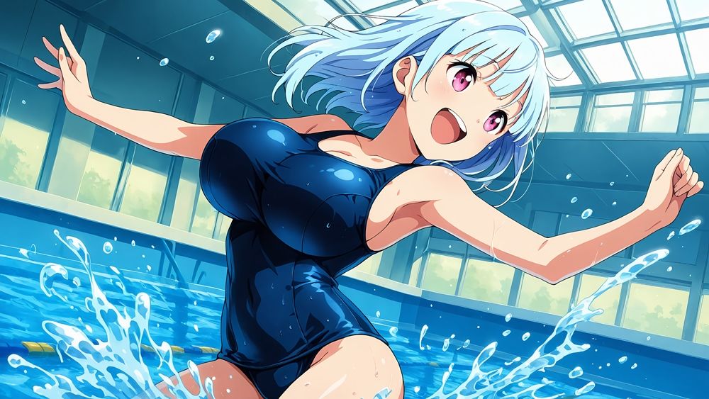 爆乳スク水姉妹が顧問教師と淫らな特別トレーニング【4K】 - サンプル画像 4