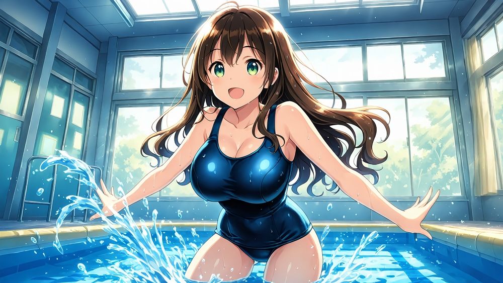 爆乳スク水姉妹が顧問教師と淫らな特別トレーニング【4K】 - サンプル画像 5
