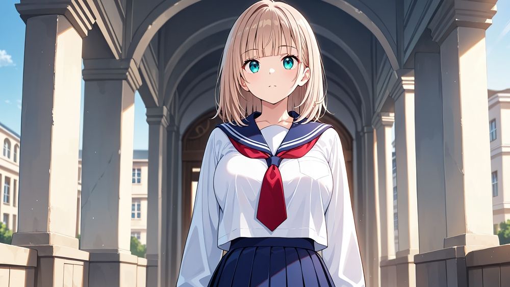 【4K】真っ白スク水の爆乳姉妹が水泳コーチに蕩かされて孕ませ交尾 - サンプル画像 2
