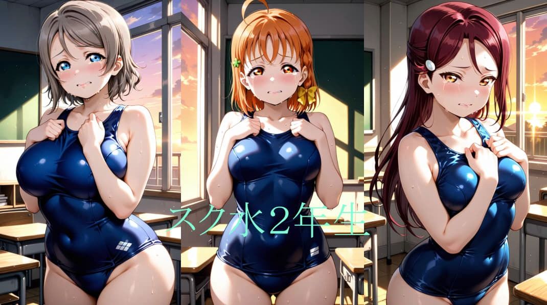 Asスク水2年生 - サンプル画像 1