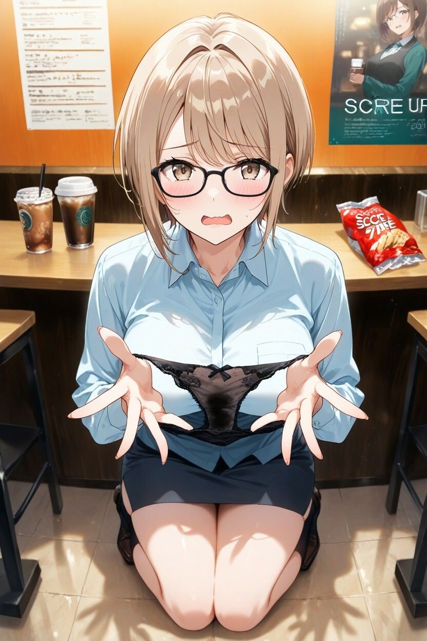 200枚＋PDF】清楚系メガネ女子大生の秘められた決壊 ── 柔らかな茶髪に広がる絶望のシミ ── お漏らし＆シミ付きパンツ特化集 - サンプル画像 1