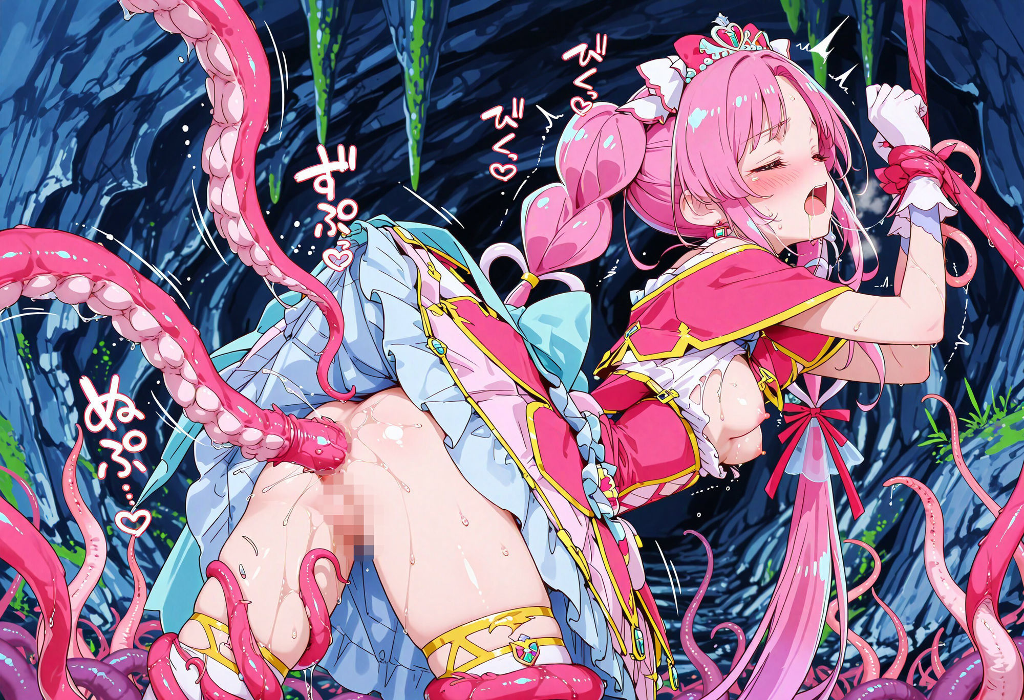 触手姦  キュアミス〇ィック編 - サンプル画像 3