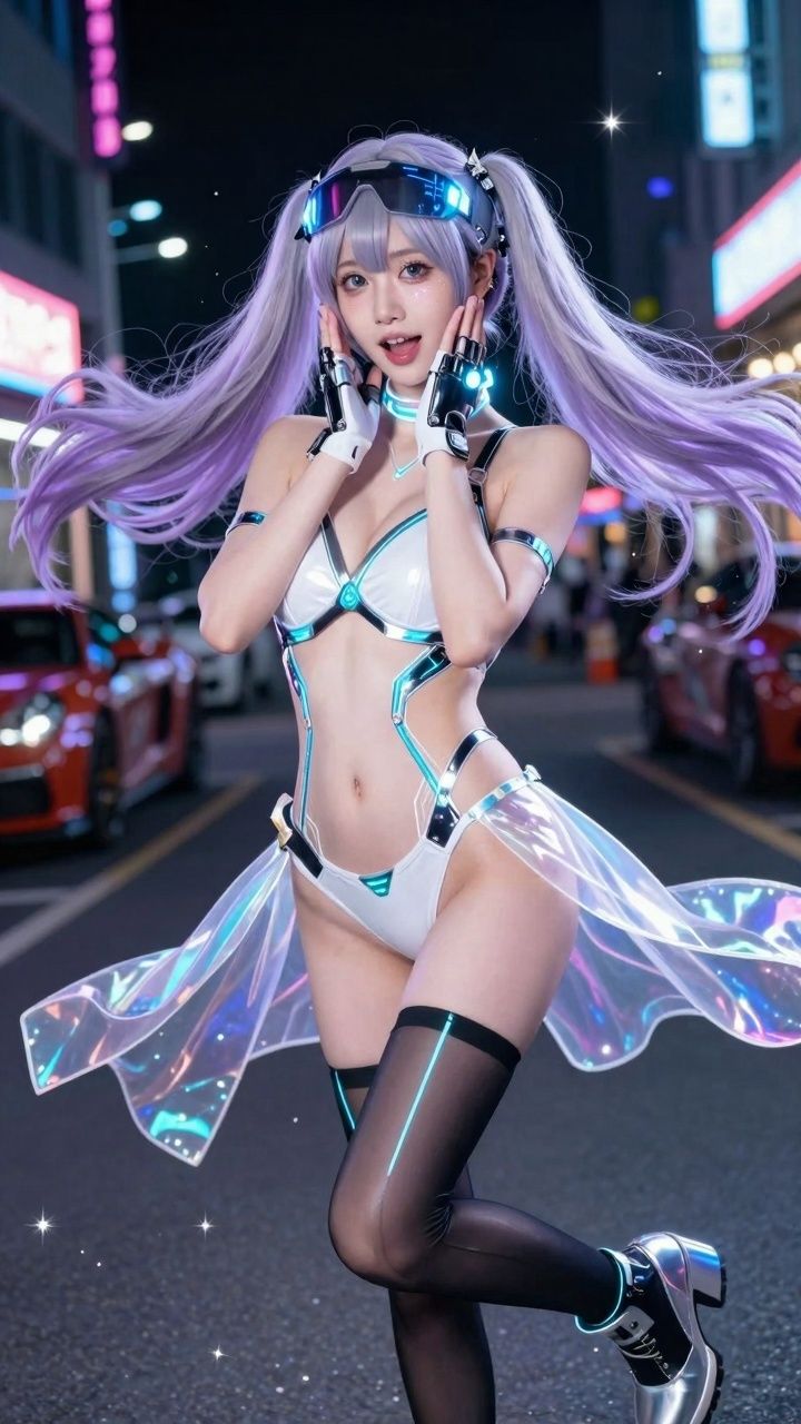 【AIコスプレ美女アイドルシリーズ ＃002:グラビア＆動画】〜宇宙船から愛を込めて 星乃音 ぴこ〜 - サンプル画像 3