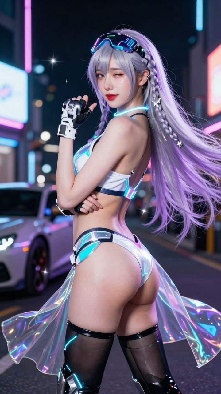 【AIコスプレ美女アイドルシリーズ ＃002:グラビア＆動画】〜宇宙船から愛を込めて 星乃音 ぴこ〜 - サンプル画像 4