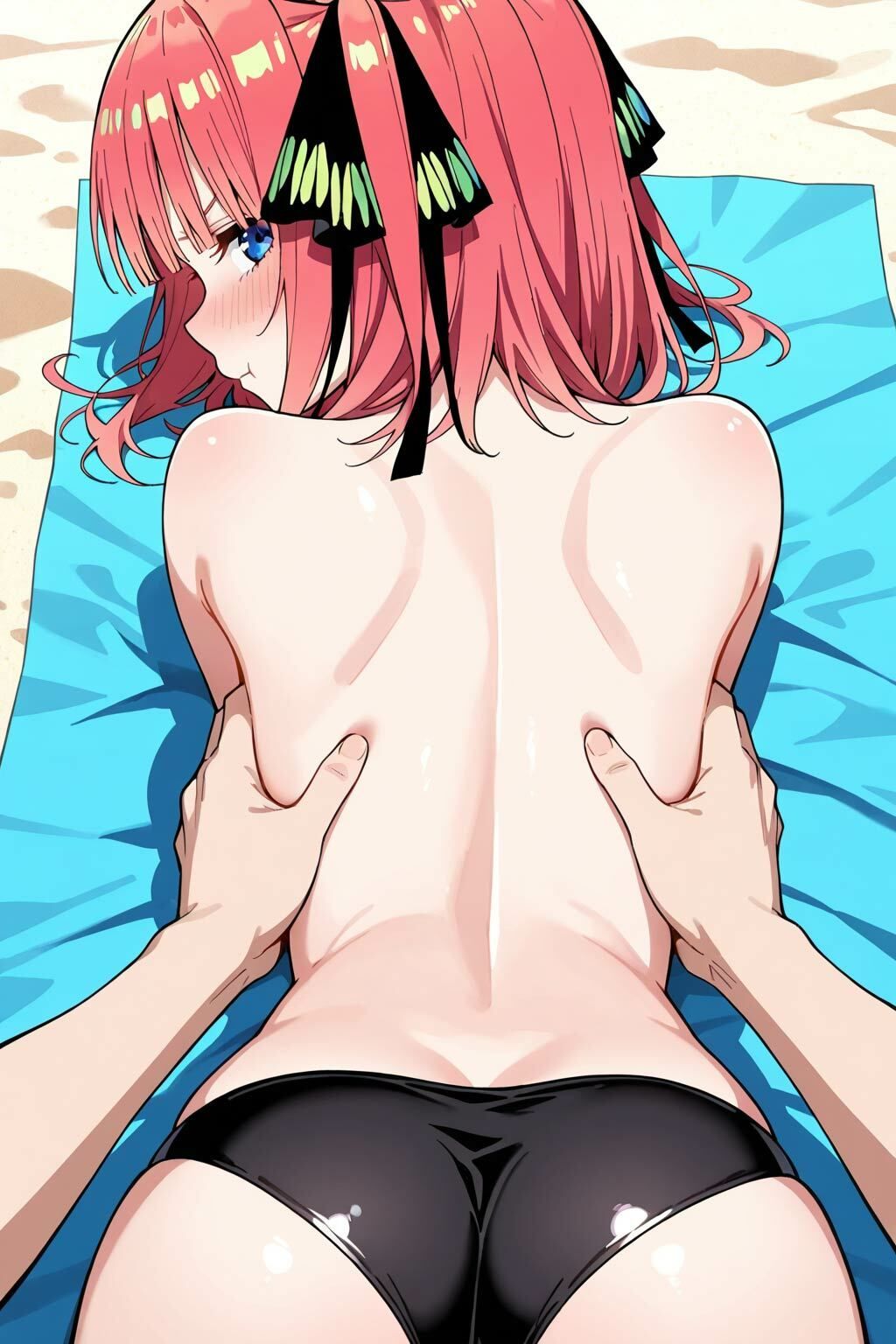 水着姿の二乃が誘惑してくるのでそのまま浜辺でエッチしました - サンプル画像 4