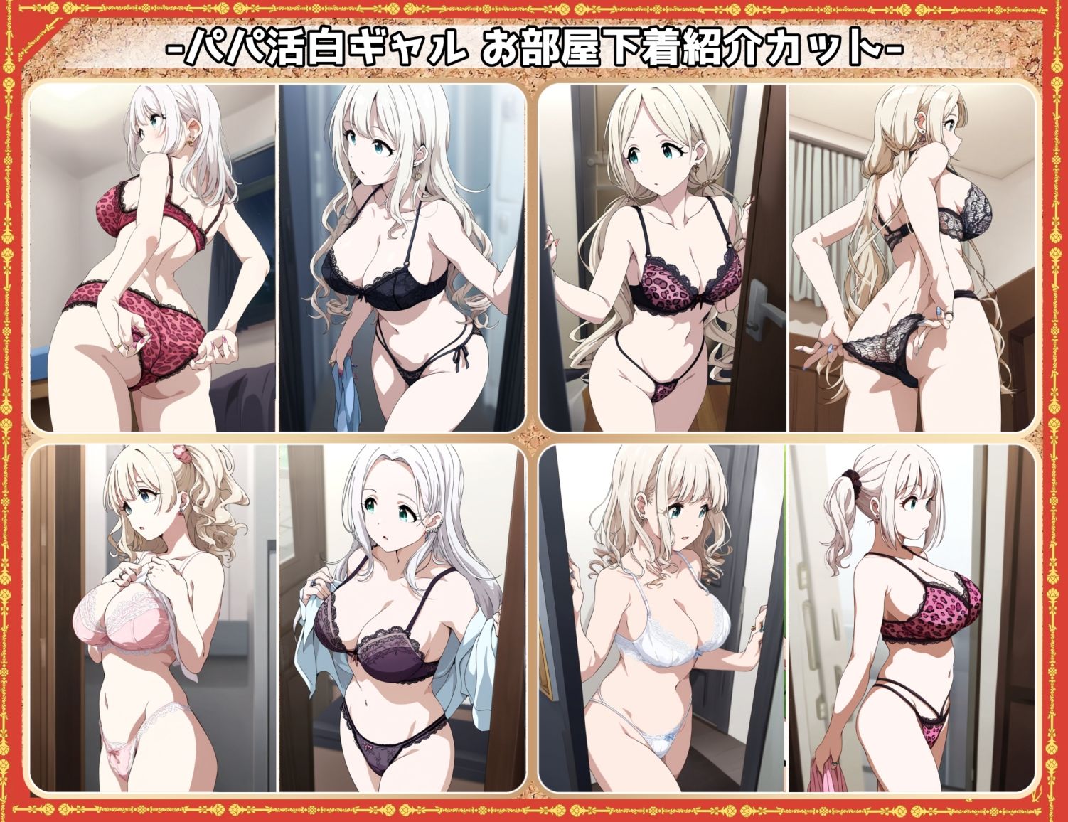 盗撮＆半脱ぎフェチ特化 2020年代アニメ作画特集 観察されるパパ活白ギャル少女たち その1 -500枚を撮影- - サンプル画像 6