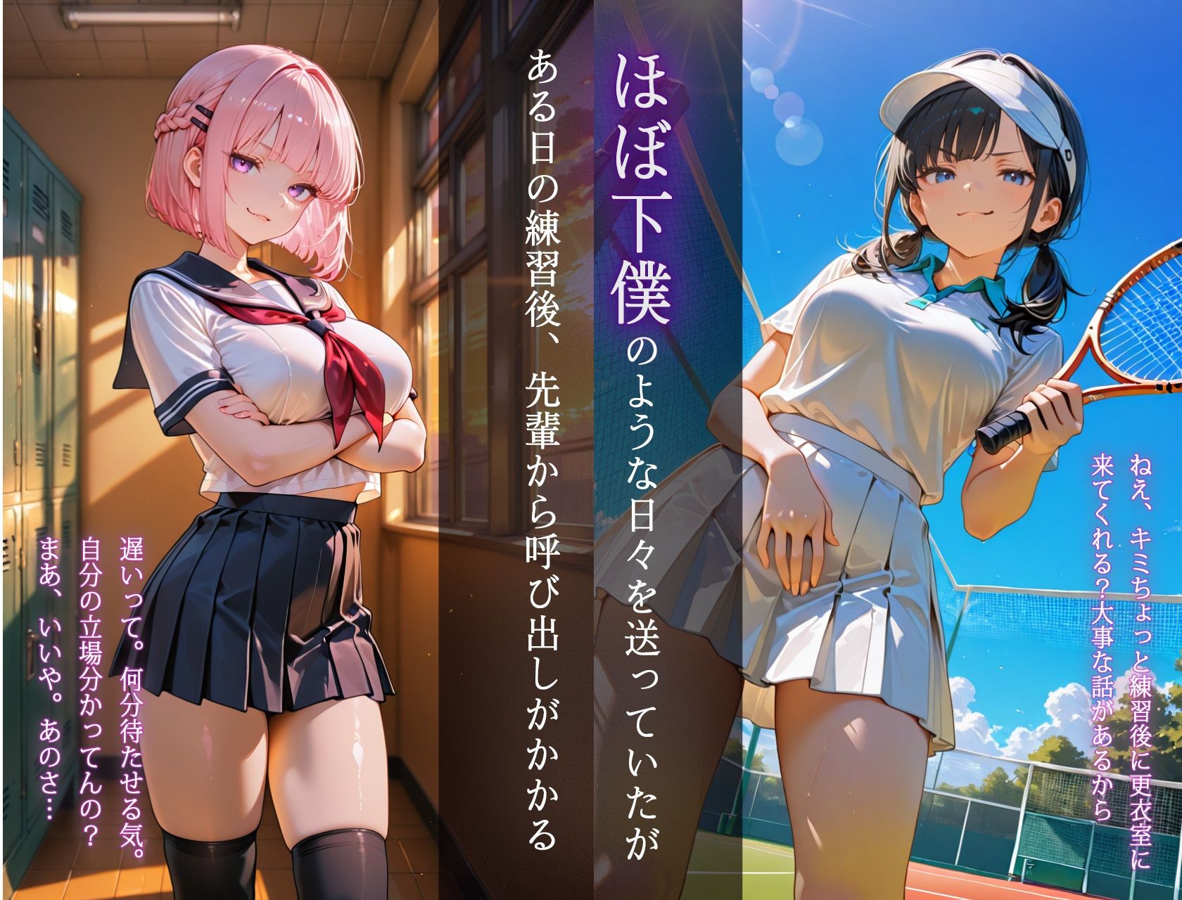 テニス部のドSな先輩に敗北してお仕置き搾精された話 - サンプル画像 2