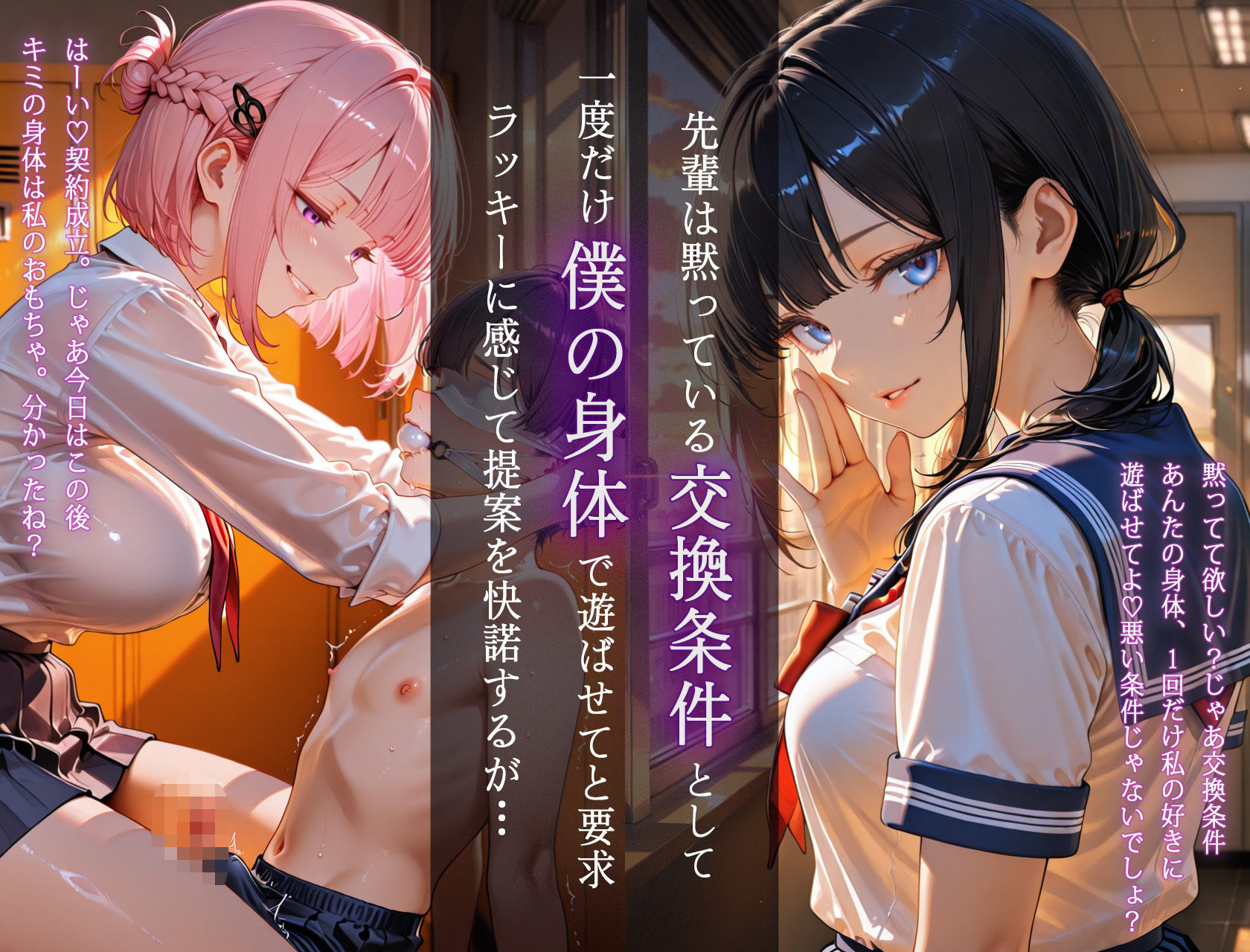 テニス部のドSな先輩に敗北してお仕置き搾精された話 - サンプル画像 4