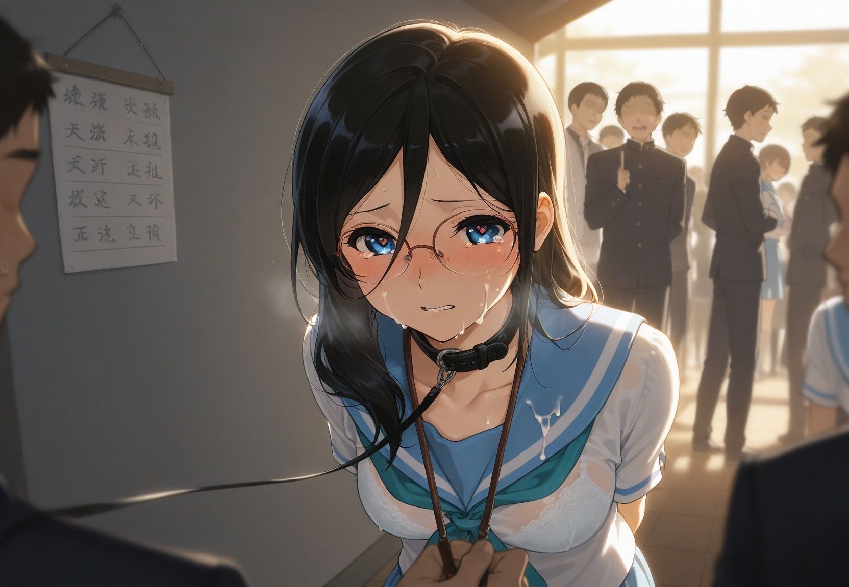 清楚JK彼女が文化祭で「全員の精液受けます」って公衆便器化www 響〇！ユーフォニアム01 - サンプル画像 5