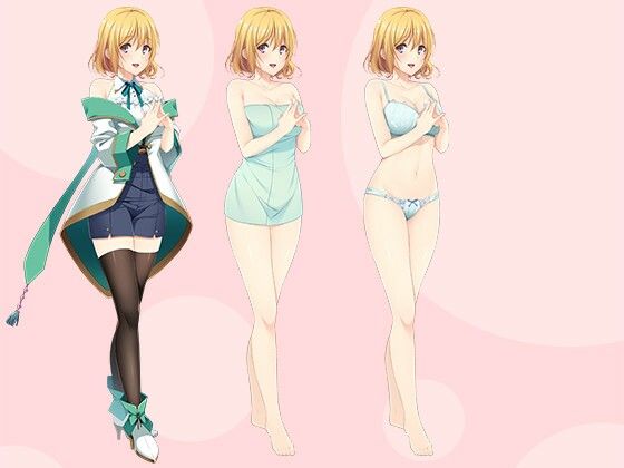 【立ち絵素材】金髪ショートの魔法使い少女 フルセットPSDパック - サンプル画像 2