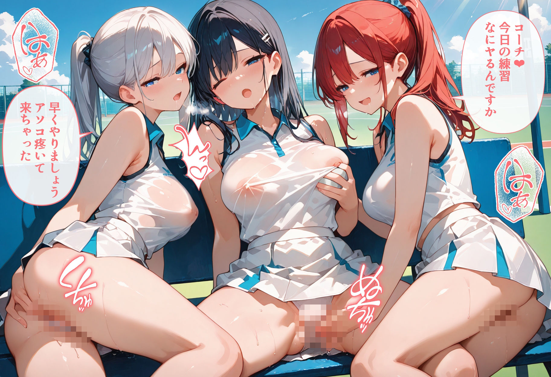 性教育学園X やりまくり！テニス部編2 vol.60【セリフ入有】 - サンプル画像 1