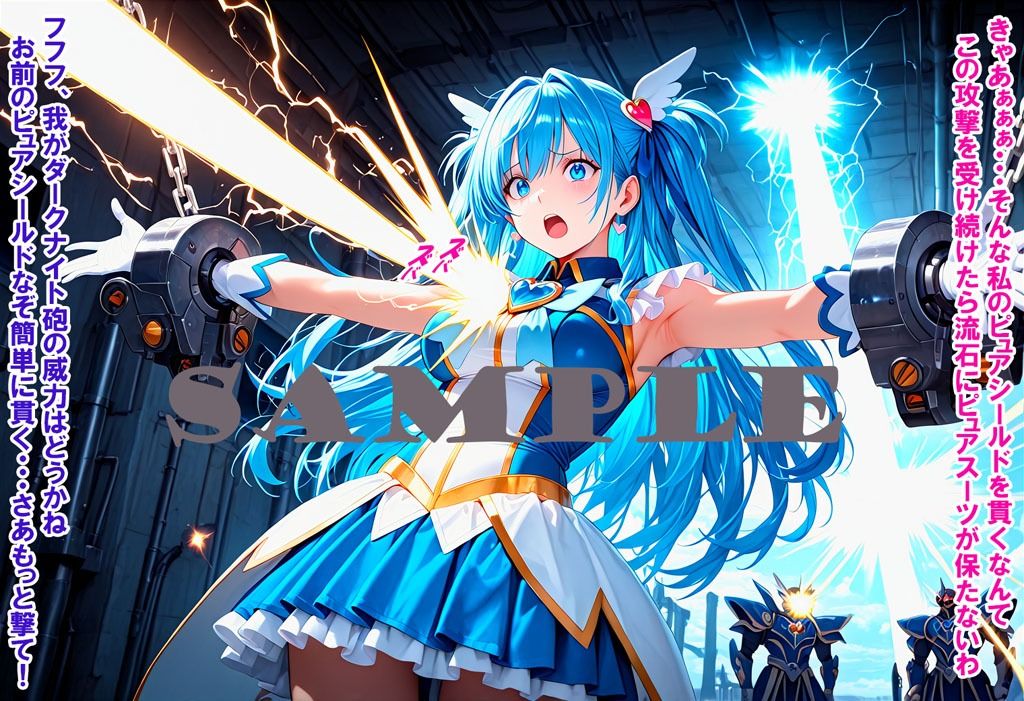 敵と戦いピンチになる魔法少女 Vol7 - サンプル画像 3