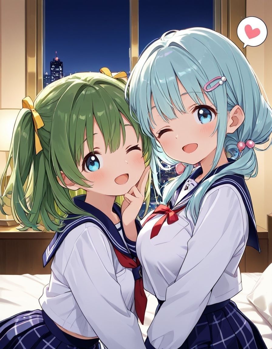 どこでもセックスするのが当たり前になっちゃった世界2 セーラー服ホテルえっち編 - サンプル画像 1