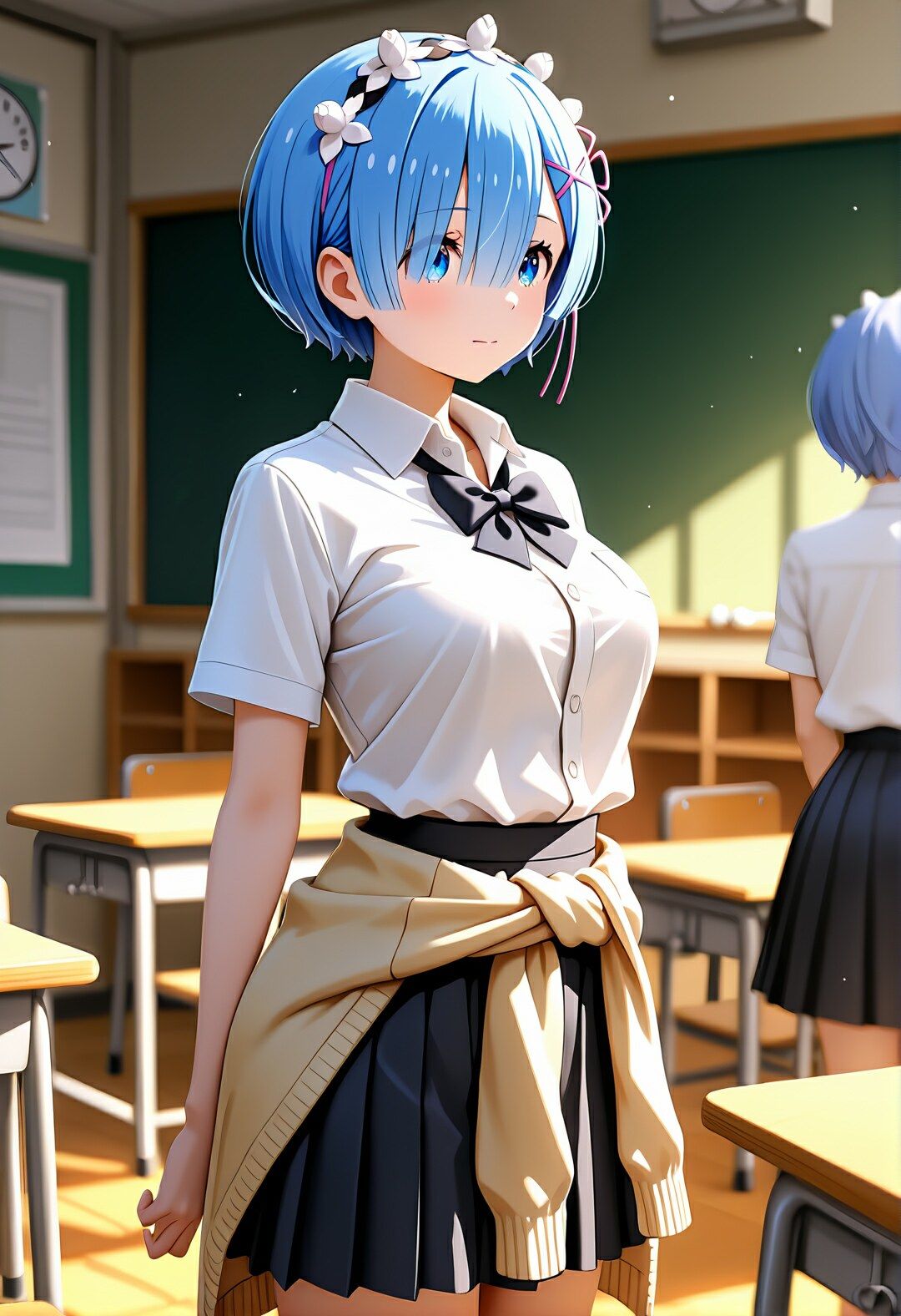 Re:School 〜青い髪の委員長レ〇が学校中で犯●れちゃう〜 - サンプル画像 1