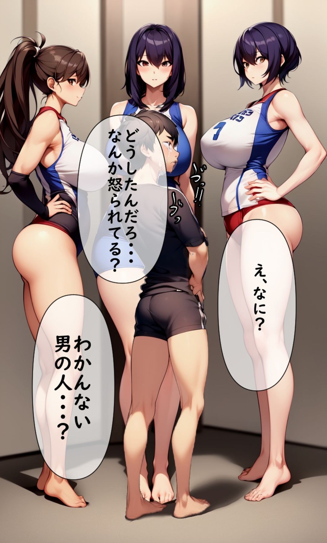 高身長女性×低身長男性 言葉責め集（バレー部その他編） - サンプル画像 6